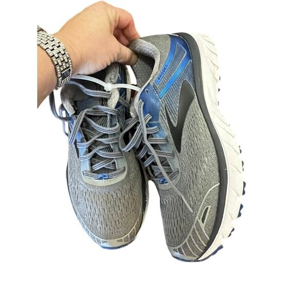 Men's Brooks Adrenaline GTS 18 Road Running shoes size 7.5 Narrow B Gray Blue - Picture 3 of 9